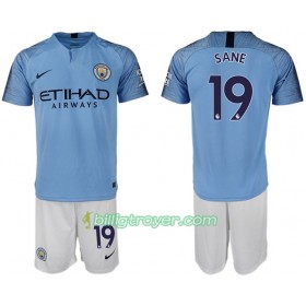 Billige Fotballdrakter Manchester City SANE 19 Barn Hjemmedraktsett 2018/19 Kortermet